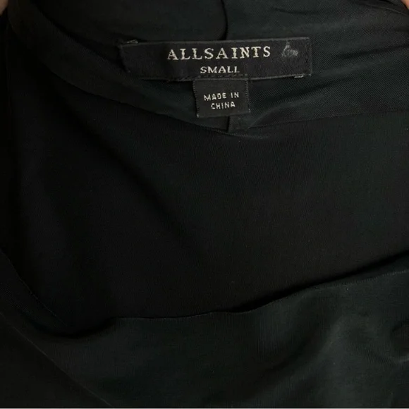 ALLSAINTS Amei LS Drape Neck Dress S